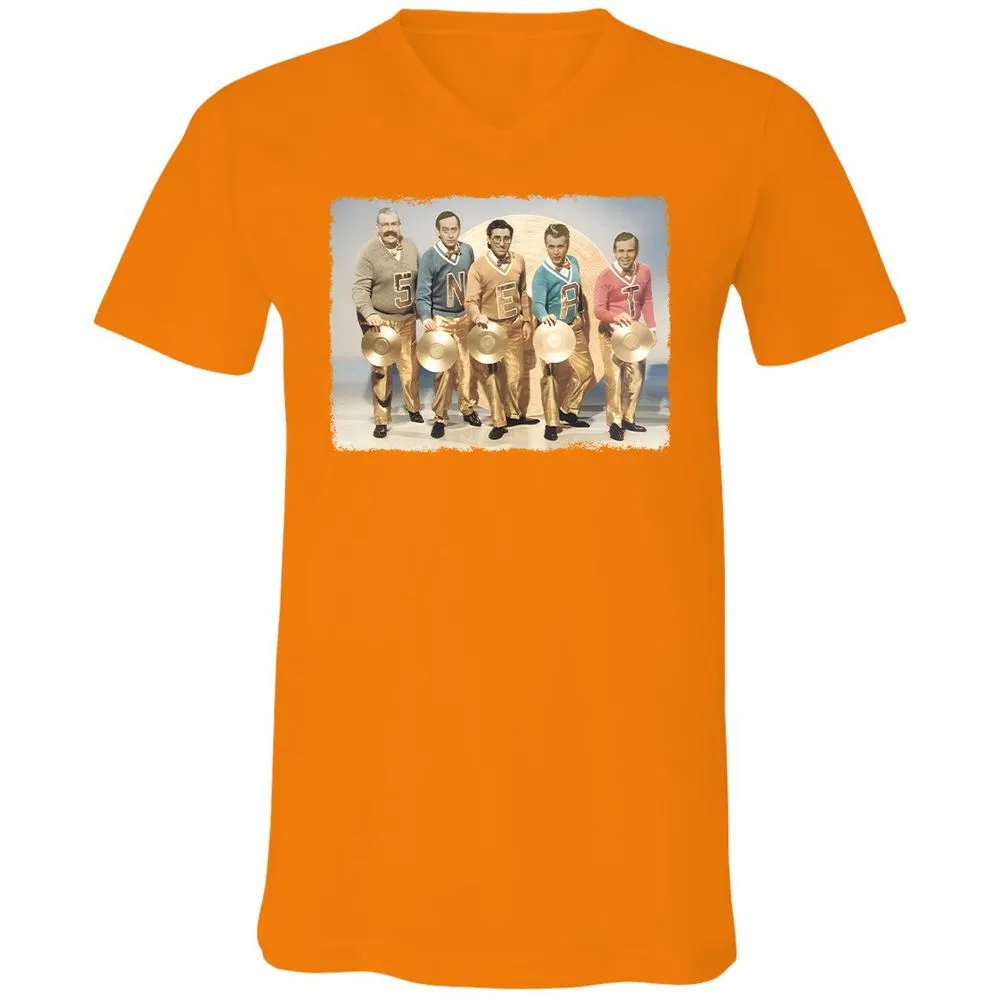Unisex V-Neck T-Shirt - CCT5EZXX - Orange - 11