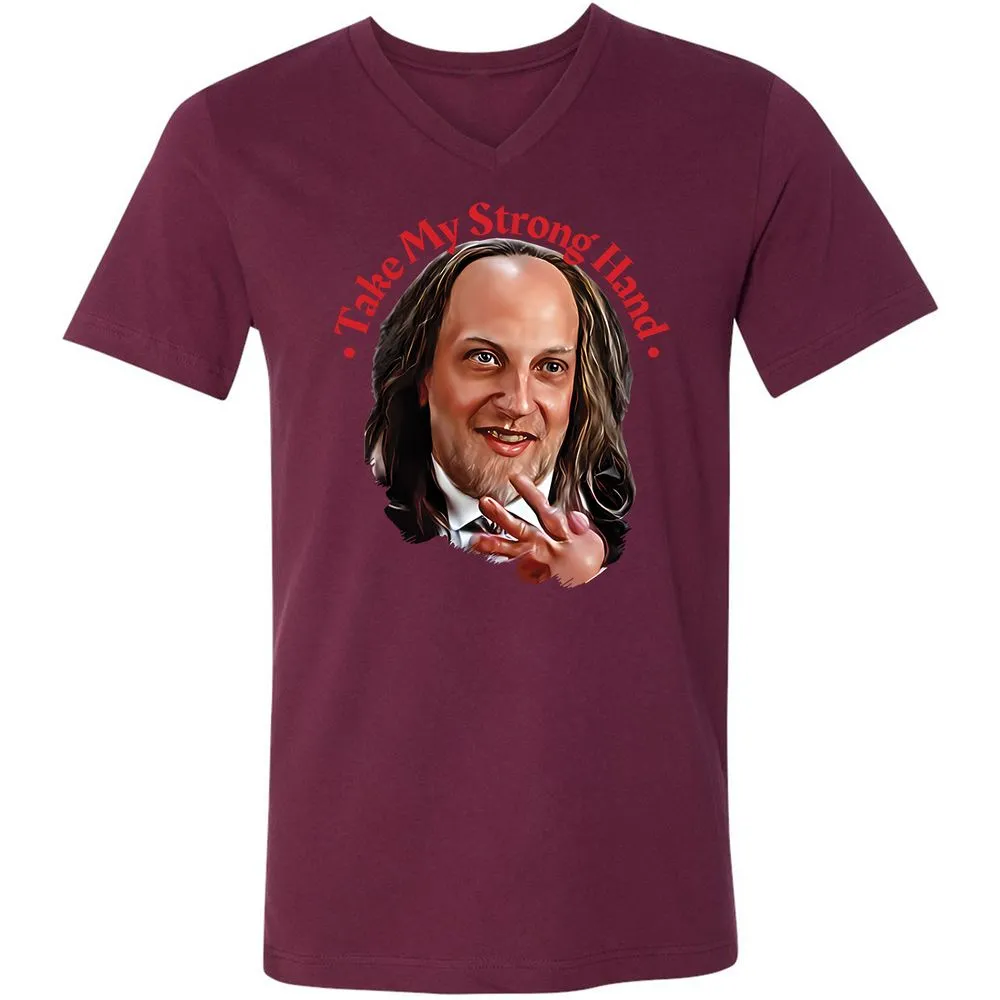 Unisex V-Neck T-Shirt - S5E9PSAM - Maroon - 6