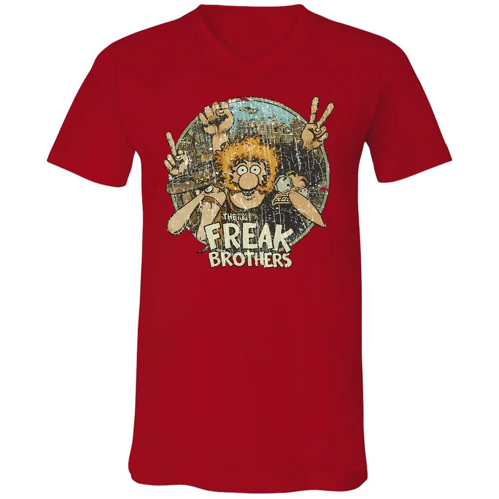 Unisex V-Neck T-Shirt - 2R6W39PV - Red - 3