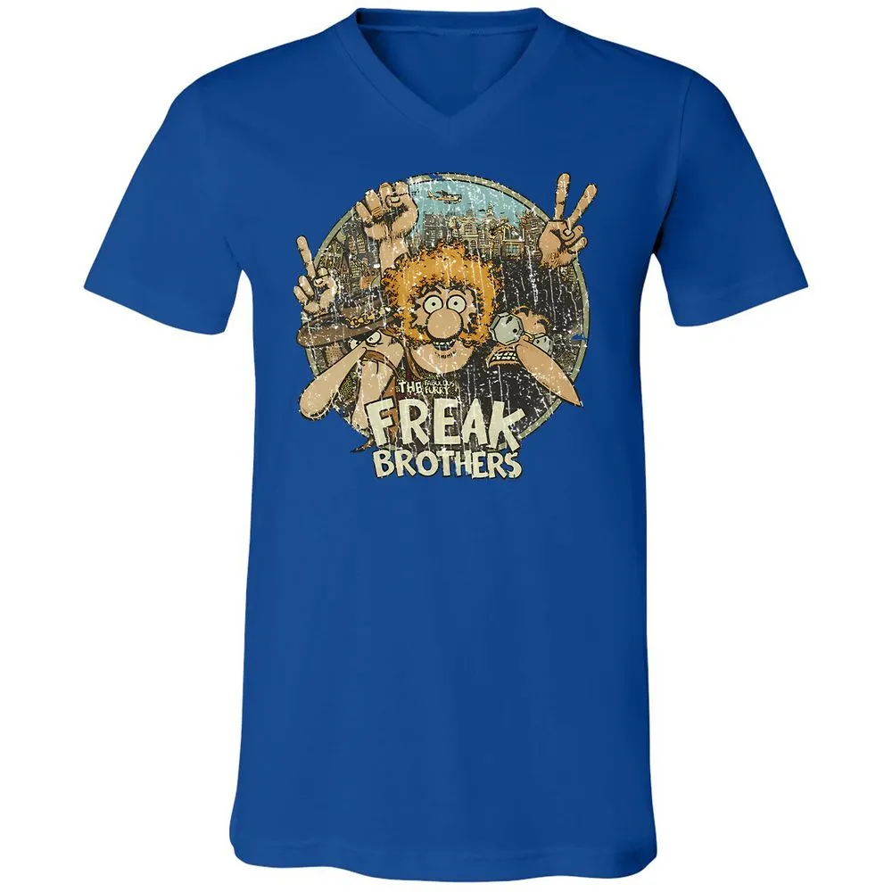 Unisex V-Neck T-Shirt - 2R6W39PV - True Royal - 4