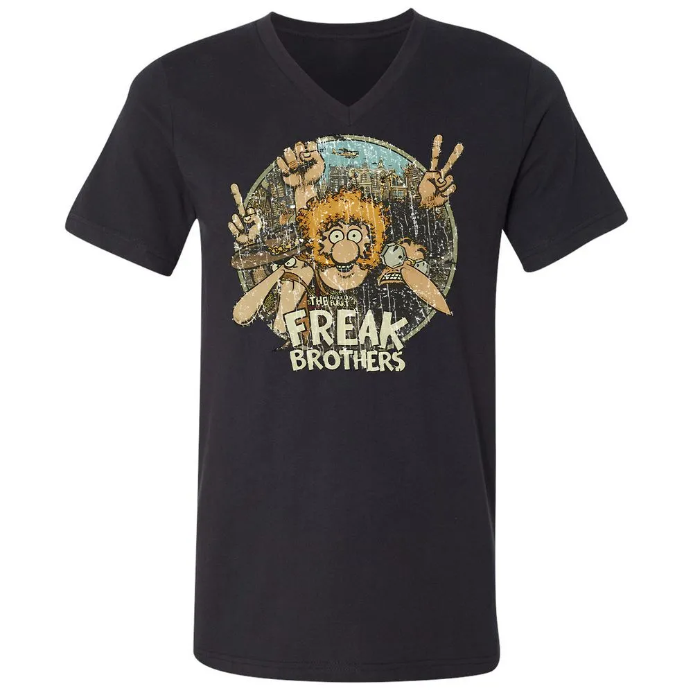 Unisex V-Neck T-Shirt - 2R6W39PV - Black - 16