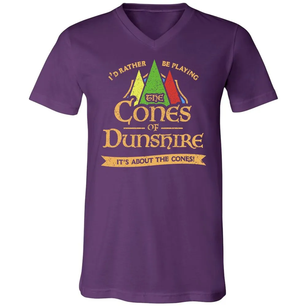 Unisex V-Neck T-Shirt - Y1JNAW6H - Team Purple - 9