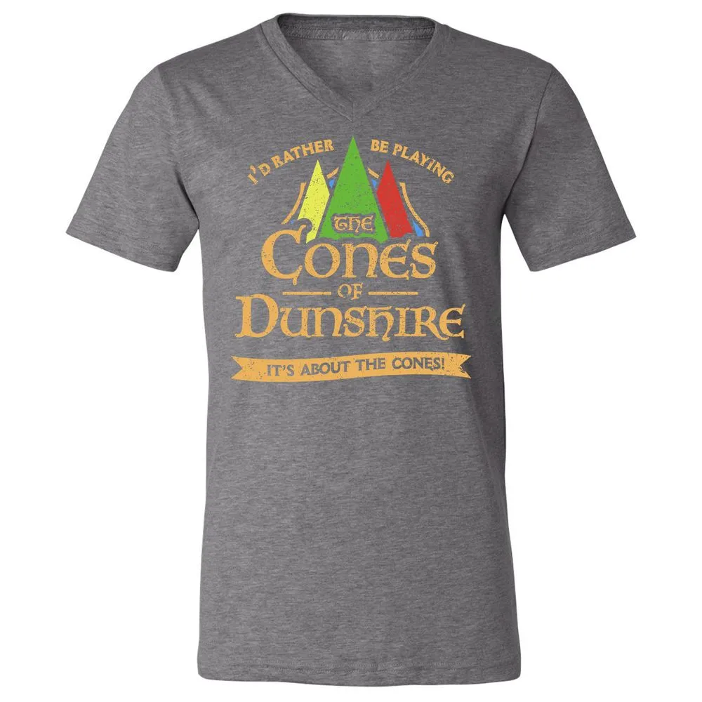 Unisex V-Neck T-Shirt - Y1JNAW6H - Deep Heather - 13