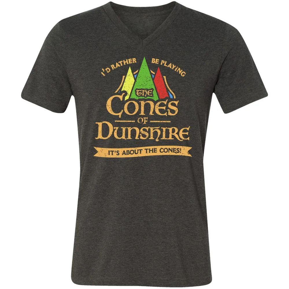 Unisex V-Neck T-Shirt - Y1JNAW6H - Dark Grey Heather - 8