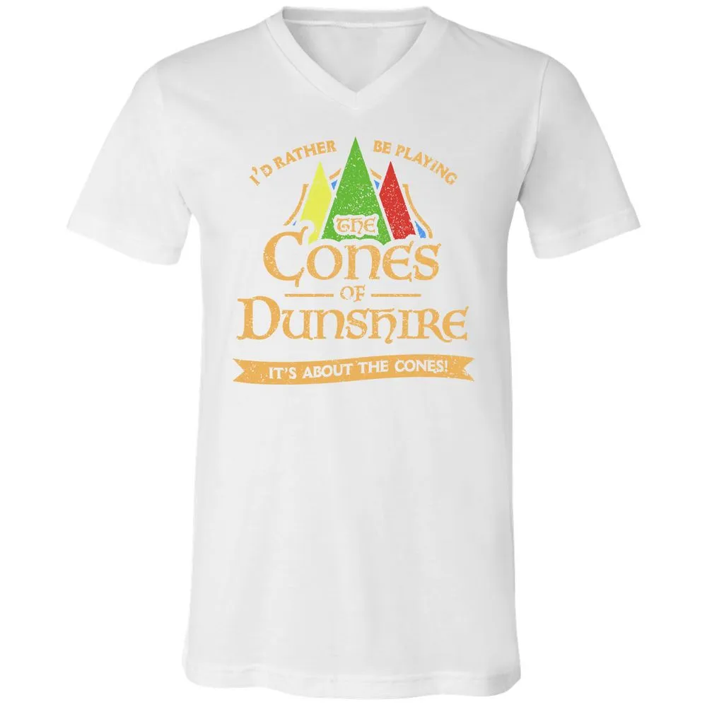 Unisex V-Neck T-Shirt - Y1JNAW6H - White - 5