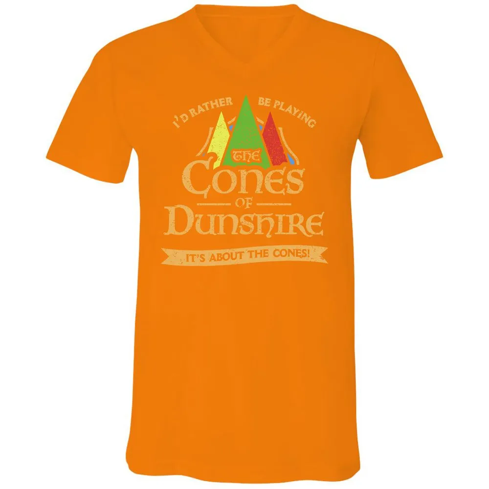 Unisex V-Neck T-Shirt - Y1JNAW6H - Orange - 11