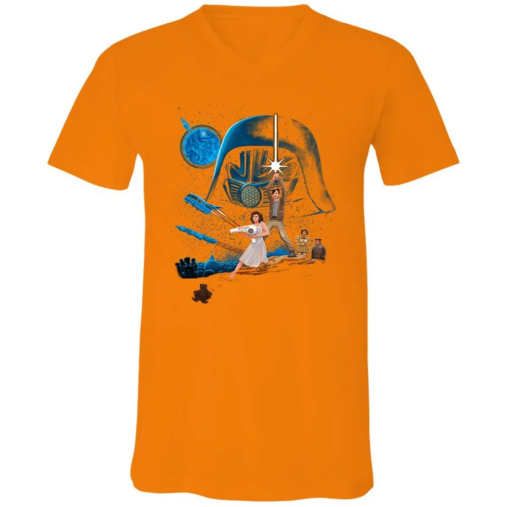 Unisex V-Neck T-Shirt - VY6YZ6CN - Orange - 11