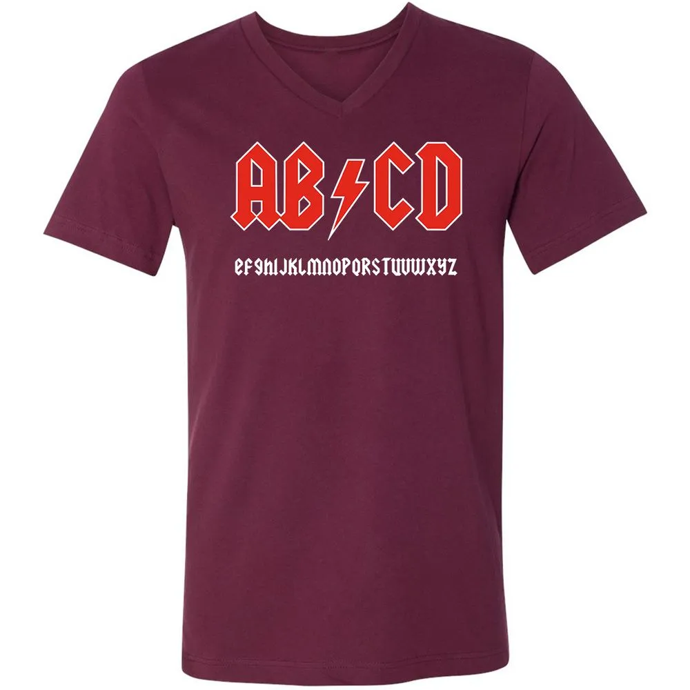 Unisex V-Neck T-Shirt - JTD8LHAL - Maroon - 6