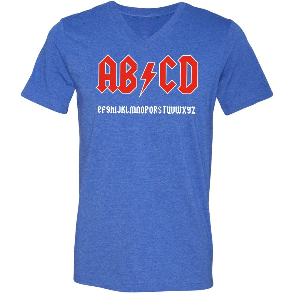 Unisex V-Neck T-Shirt - JTD8LHAL - Heather True Royal - 14