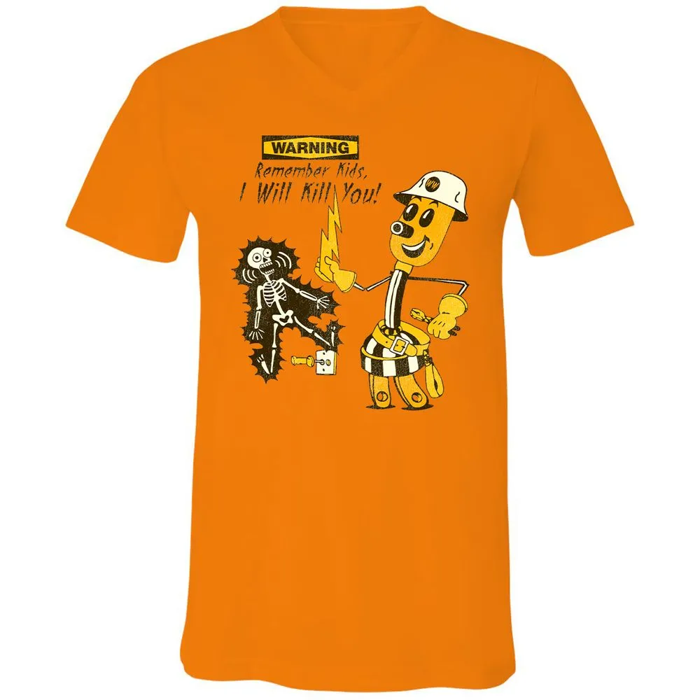 Unisex V-Neck T-Shirt - 14R78S83 - Orange - 11
