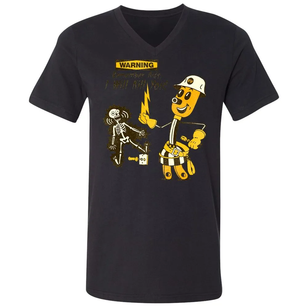 Unisex V-Neck T-Shirt - 14R78S83 - Black - 16