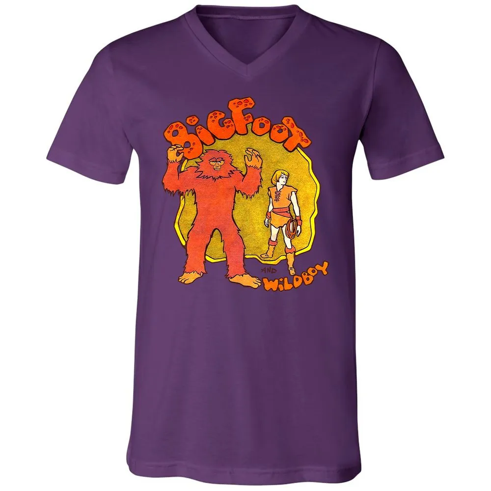 Unisex V-Neck T-Shirt - UPVK9KW6 - Team Purple - 2