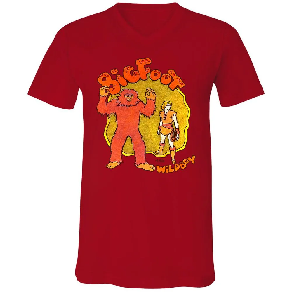 Unisex V-Neck T-Shirt - UPVK9KW6 - Red - 3
