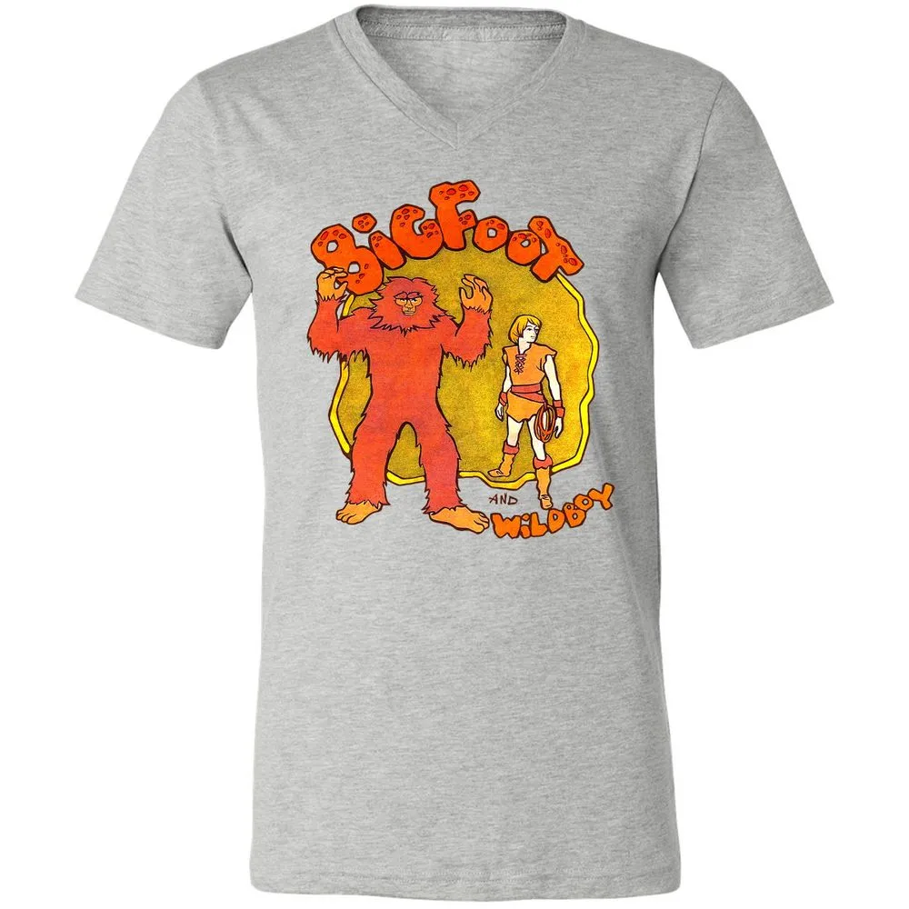 Unisex V-Neck T-Shirt - UPVK9KW6 - Athletic Heather - 7