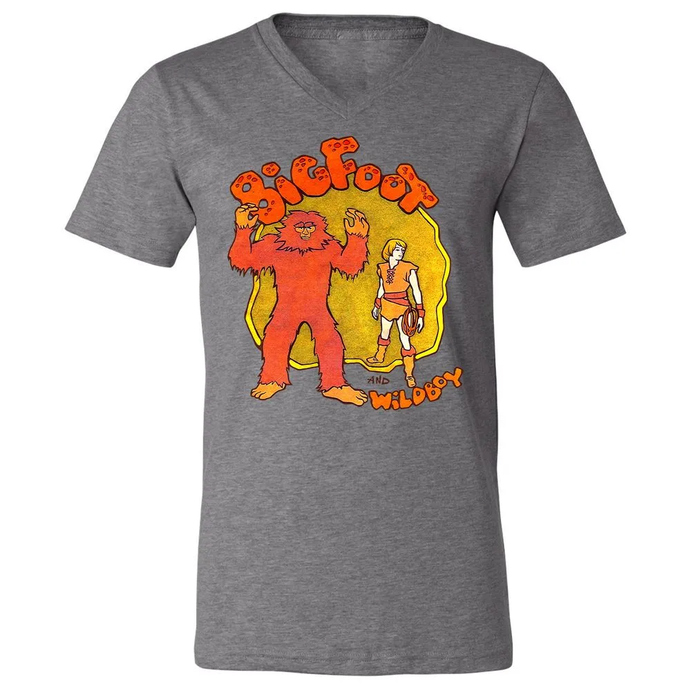 Unisex V-Neck T-Shirt - UPVK9KW6 - Deep Heather - 13