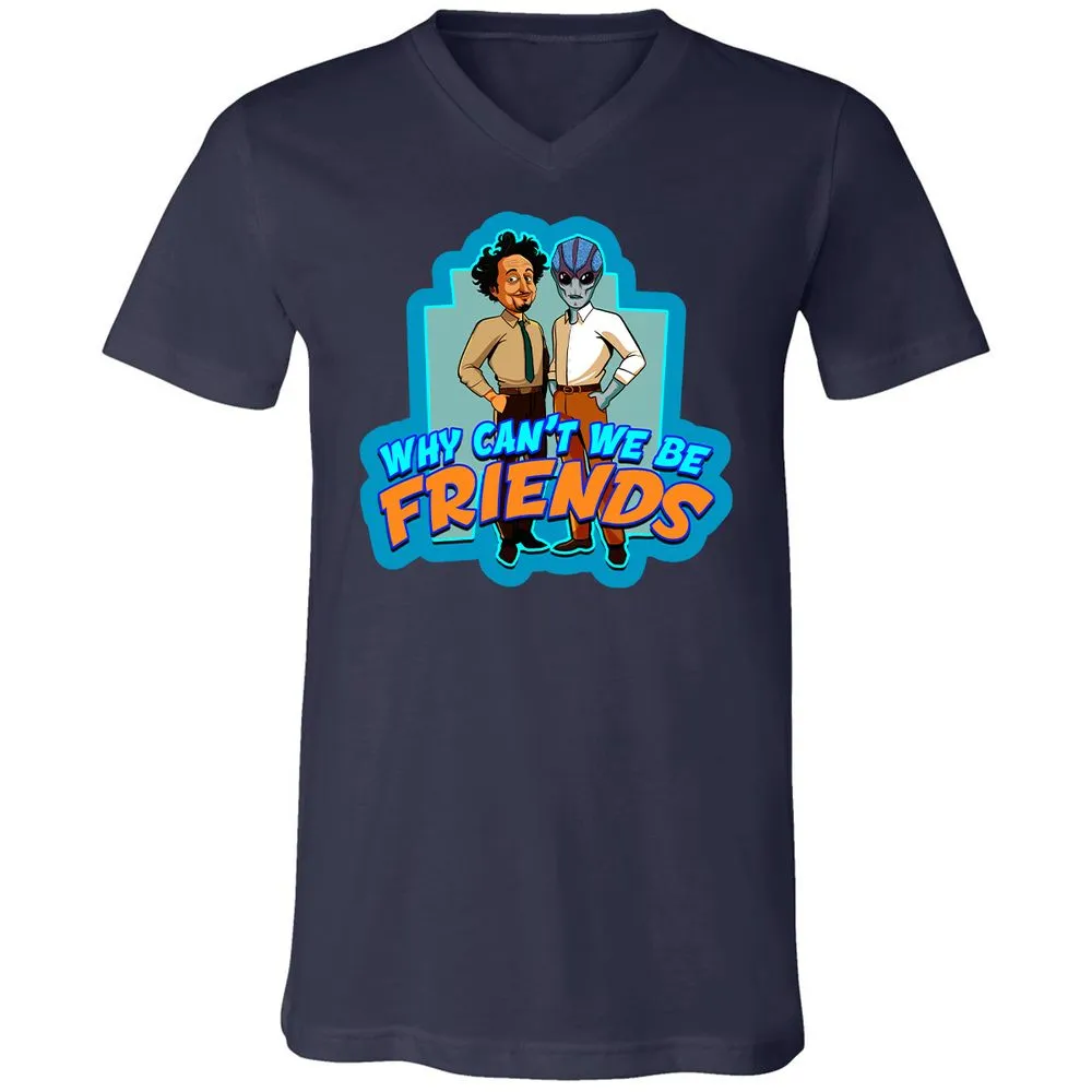 Unisex V-Neck T-Shirt - K378NJXT - Navy - 9