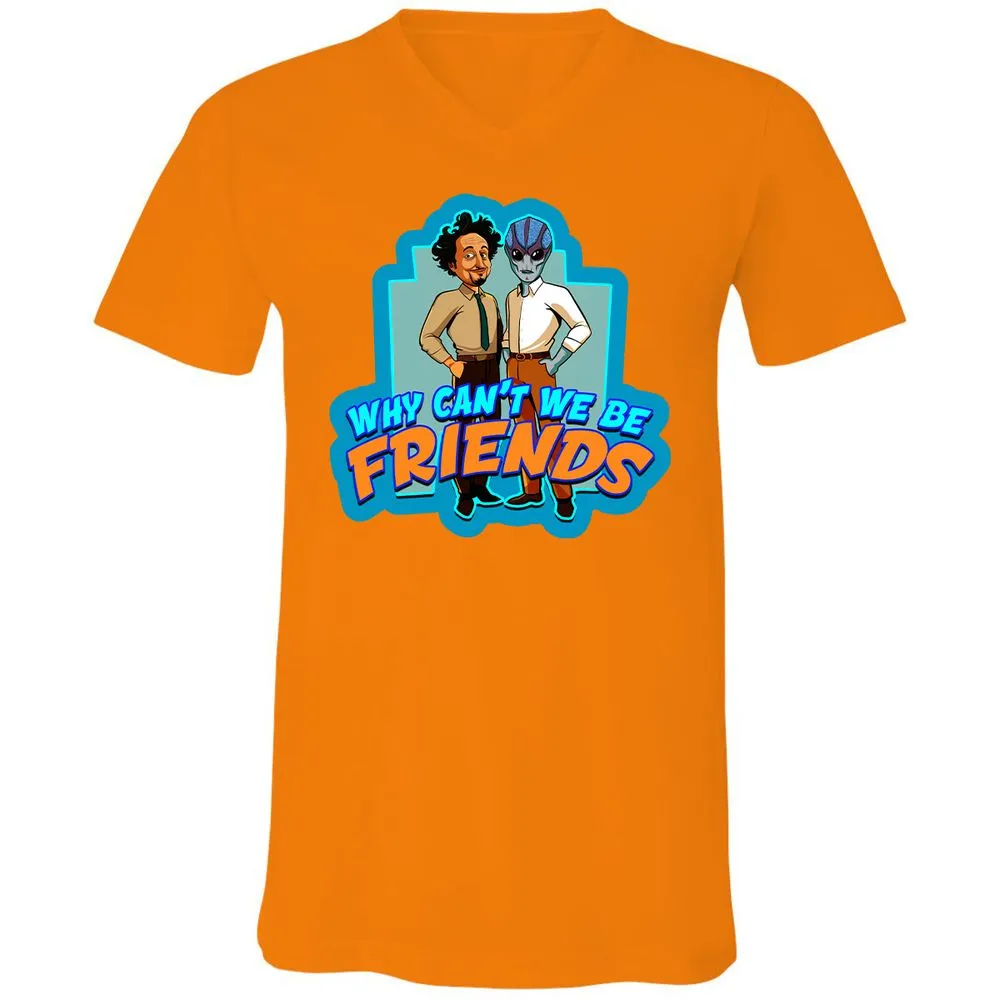 Unisex V-Neck T-Shirt - K378NJXT - Orange - 11