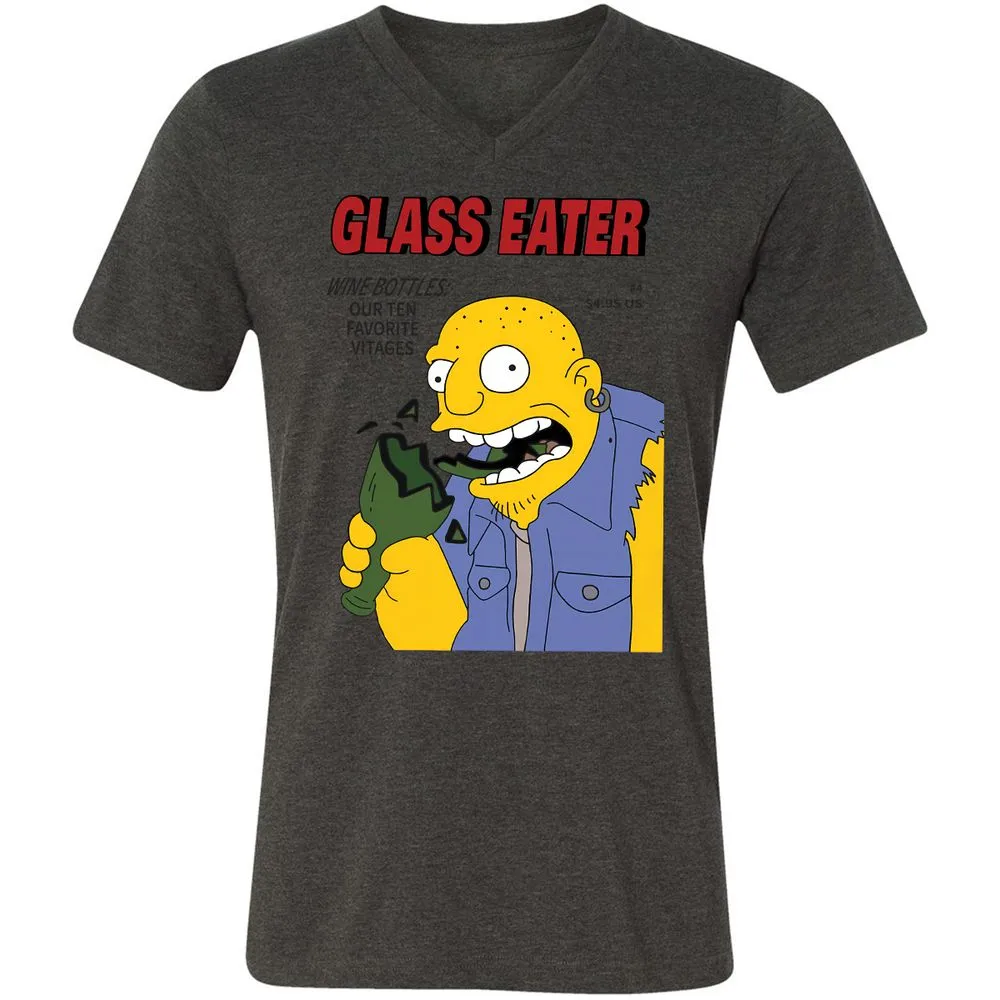 Unisex V-Neck T-Shirt - ATYPLGKN - Dark Grey Heather - 8