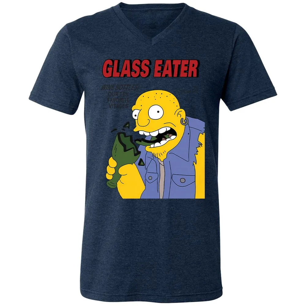 Unisex V-Neck T-Shirt - ATYPLGKN - Heather Navy - 15