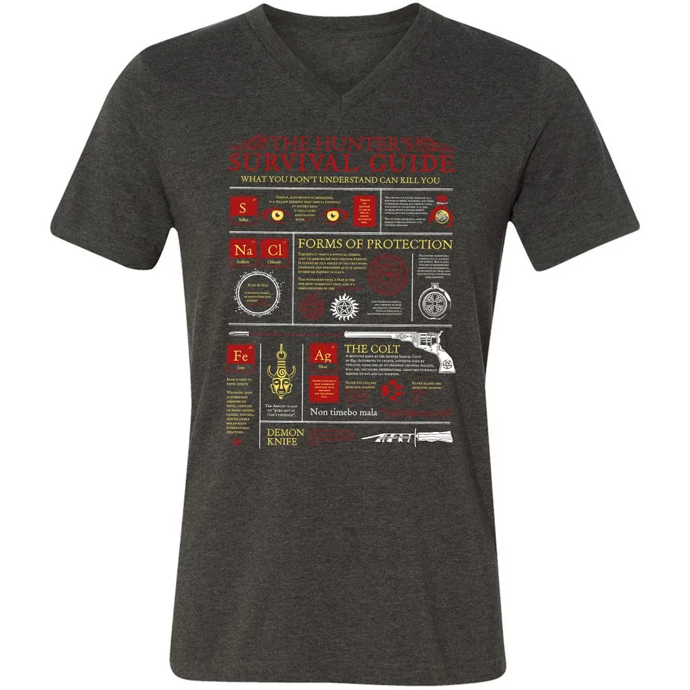 Unisex V-Neck T-Shirt - MCZ8GJCT - Dark Grey Heather - 8