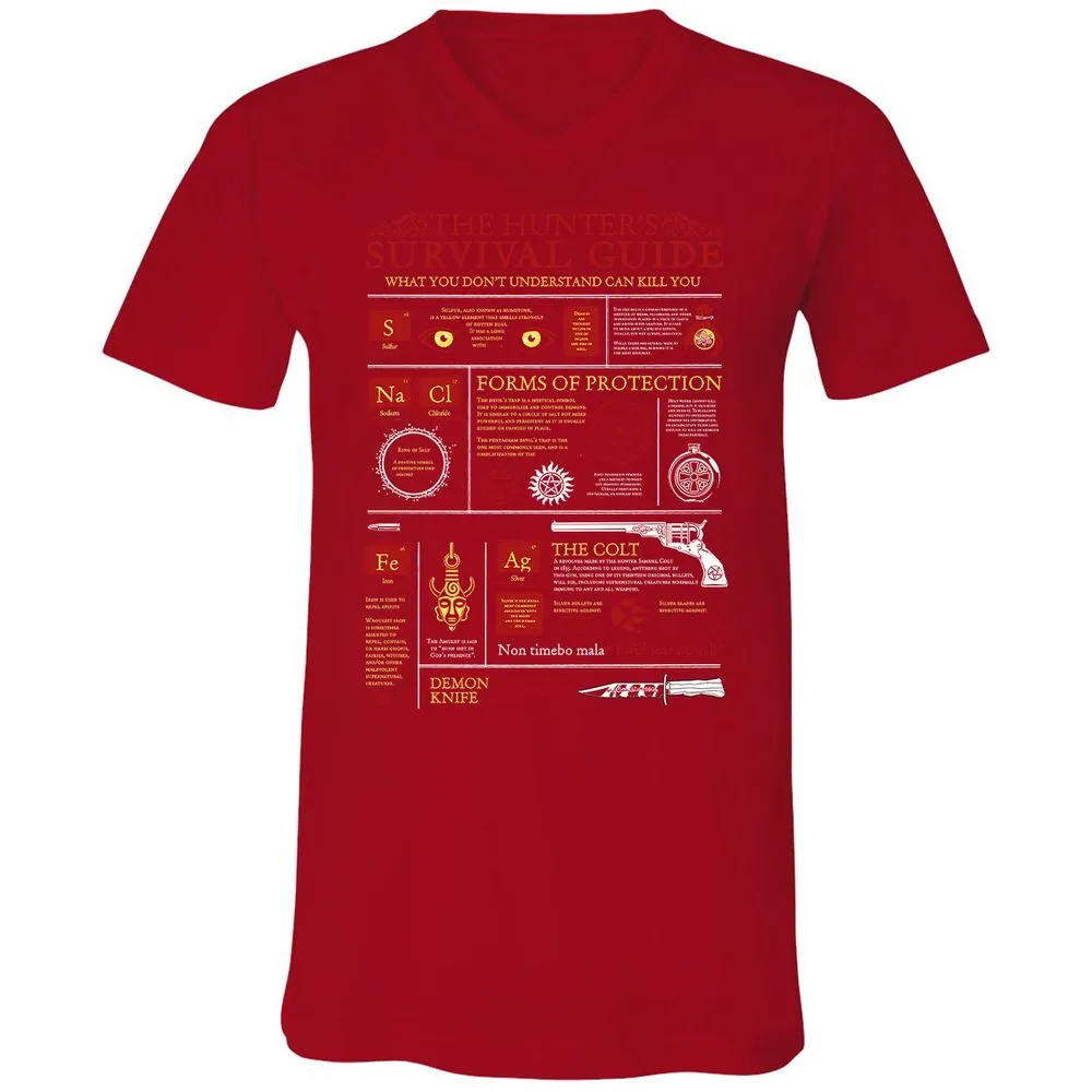 Unisex V-Neck T-Shirt - MCZ8GJCT - Red - 3