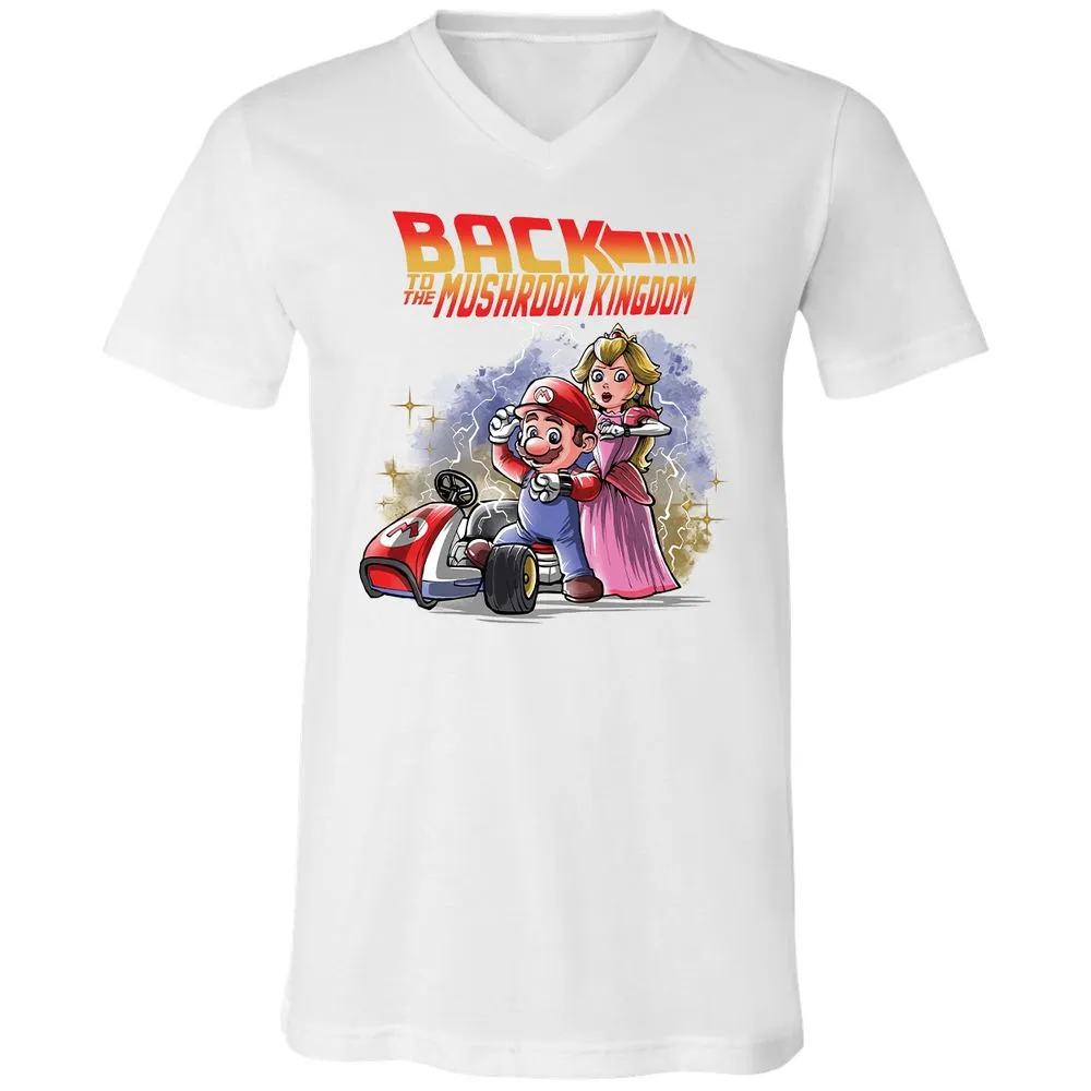 Unisex V-Neck T-Shirt - ZHLR68JK - White - 5
