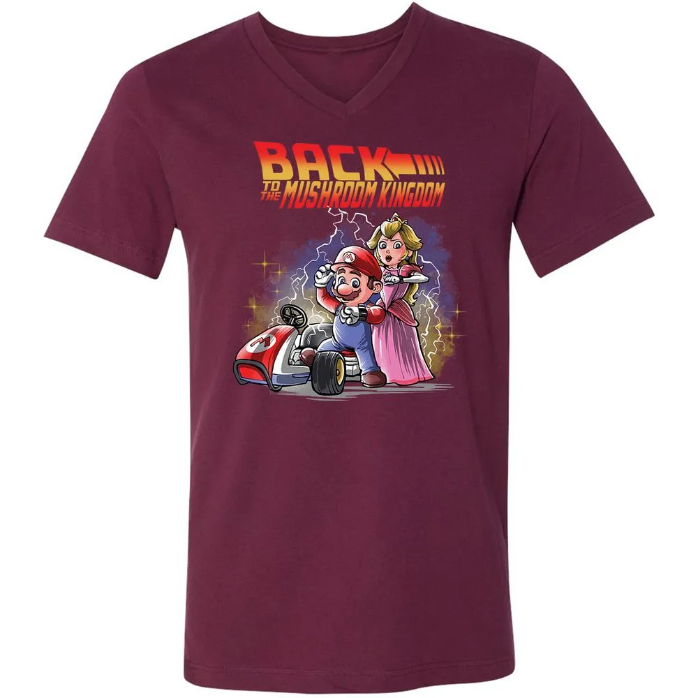 Unisex V-Neck T-Shirt - ZHLR68JK - Maroon - 6
