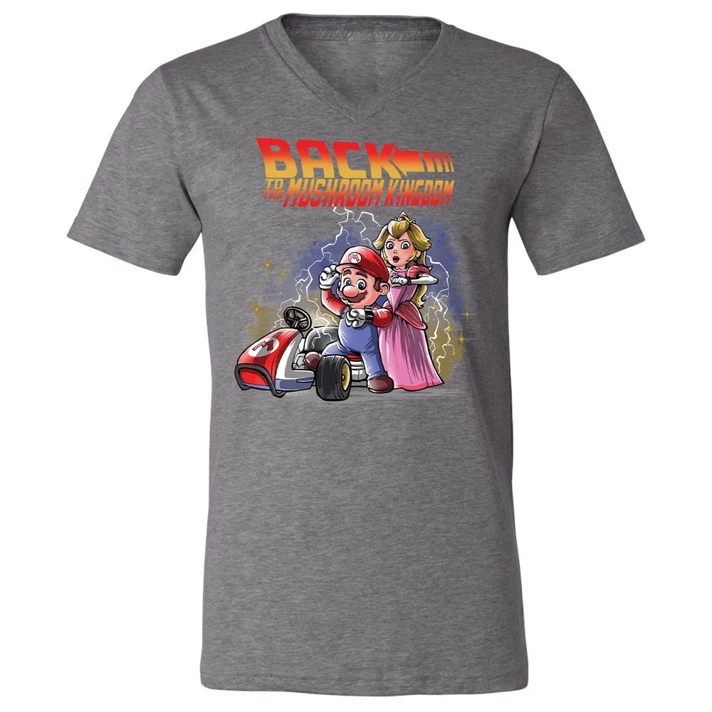 Unisex V-Neck T-Shirt - ZHLR68JK - Deep Heather - 13