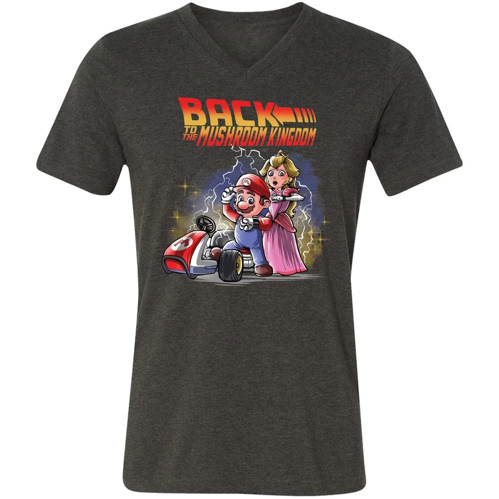 Unisex V-Neck T-Shirt - ZHLR68JK - Dark Grey Heather - 8