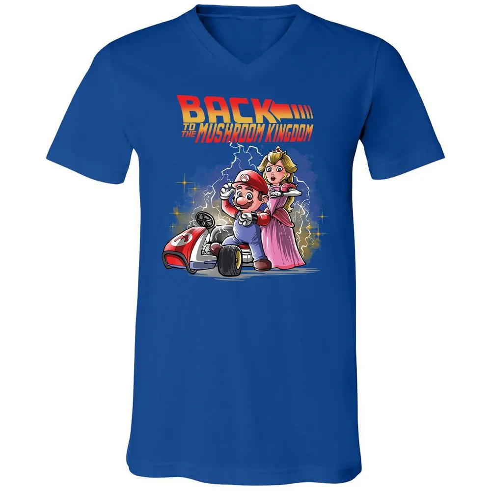 Unisex V-Neck T-Shirt - ZHLR68JK - True Royal - 4
