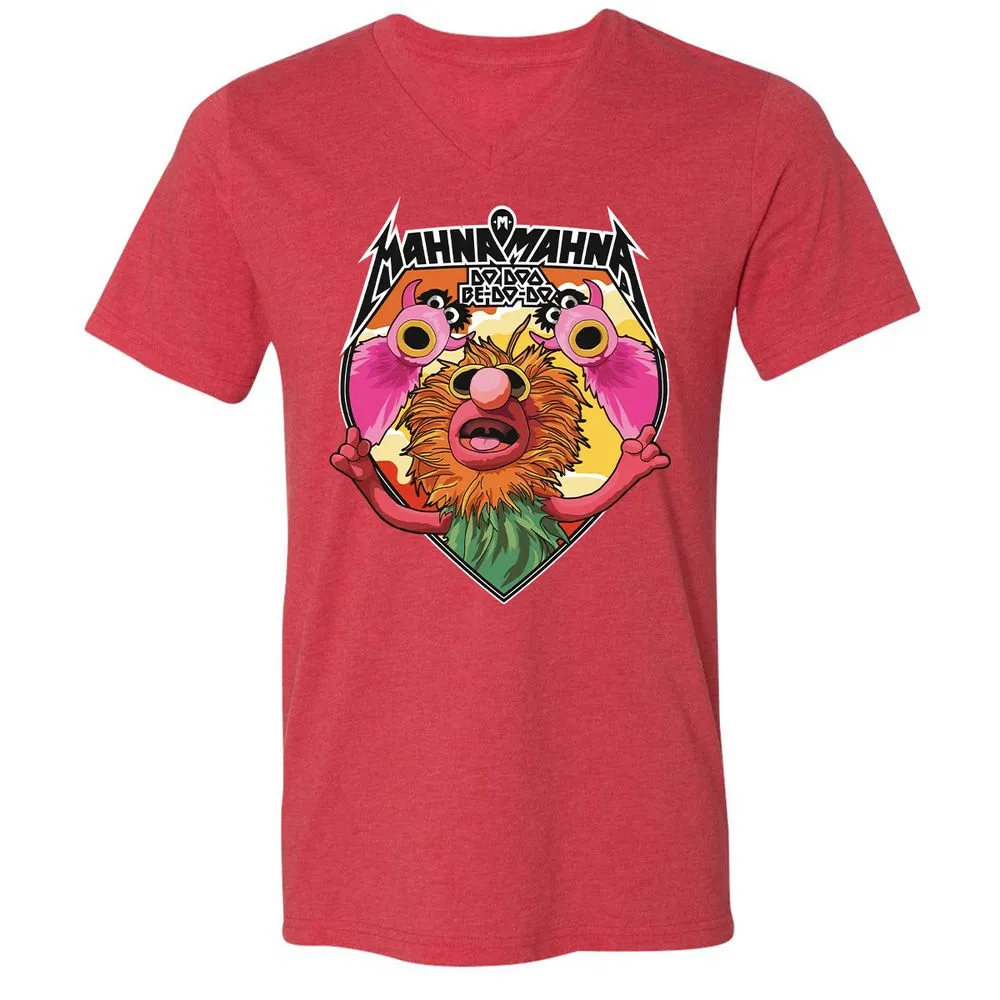 Unisex V-Neck T-Shirt - CSVSC2VL - Heather Red - 16