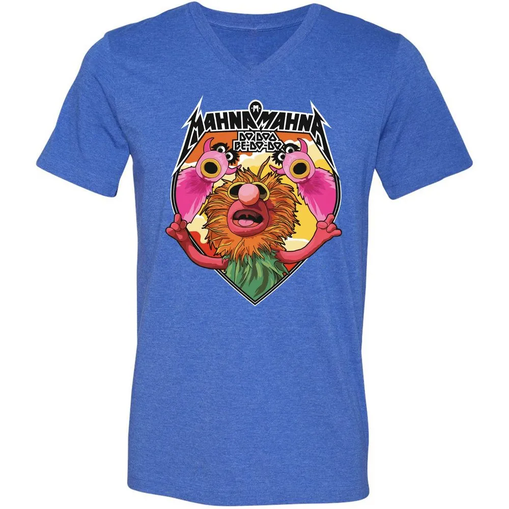 Unisex V-Neck T-Shirt - CSVSC2VL - Heather True Royal - 14