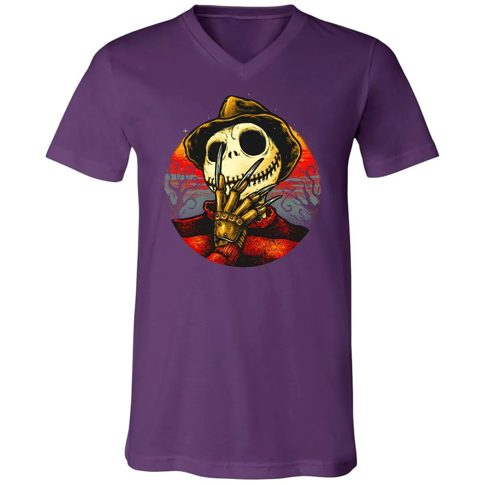 Unisex V-Neck T-Shirt - QETYJYF4 - Team Purple - 9