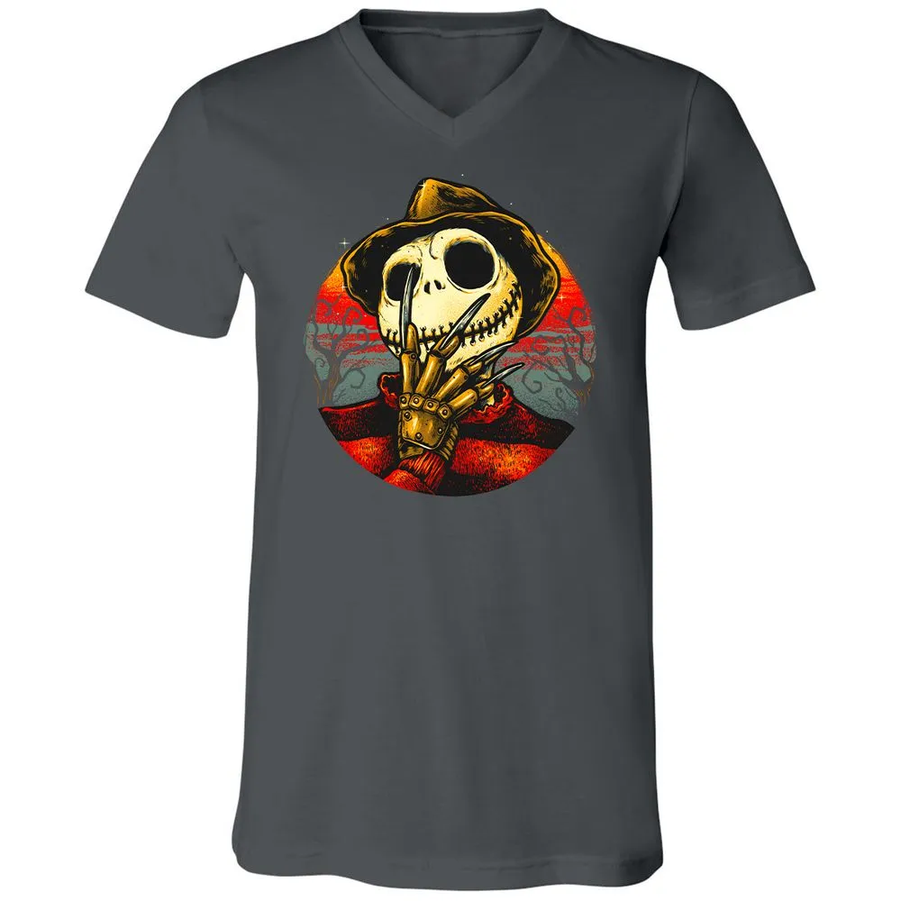 Unisex V-Neck T-Shirt - QETYJYF4 - Asphalt - 12