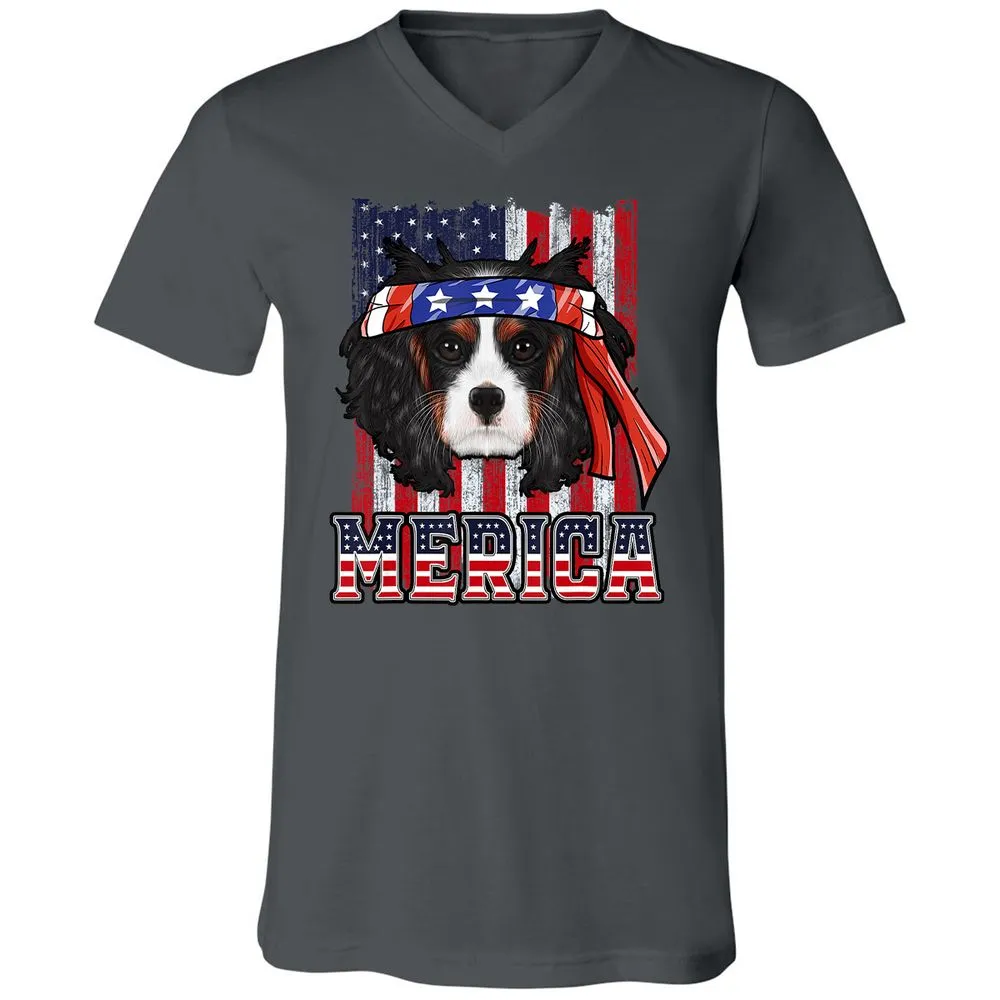 Unisex V-Neck T-Shirt - PRX98J7N - Asphalt - 12