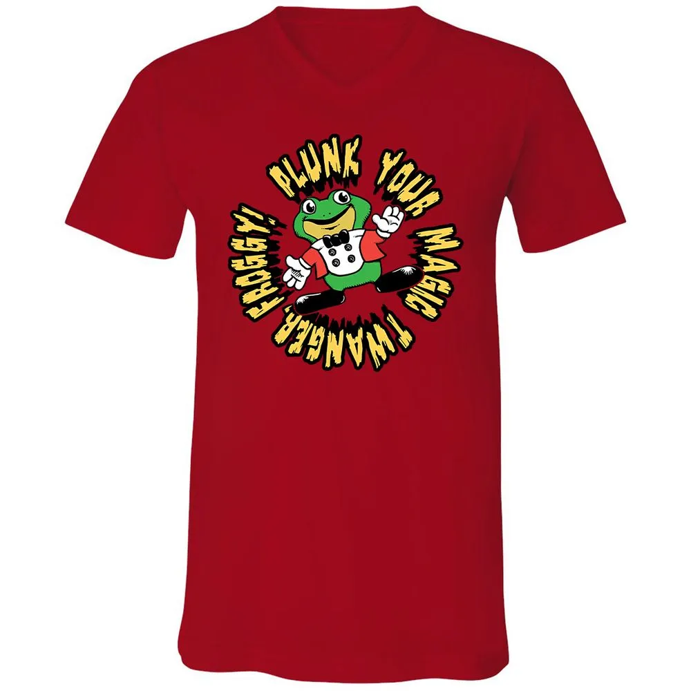 Unisex V-Neck T-Shirt - YBYE8C6M - Red - 3