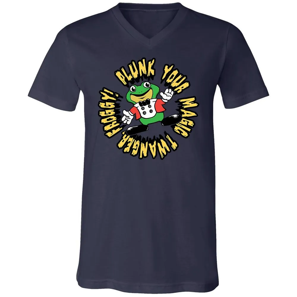 Unisex V-Neck T-Shirt - YBYE8C6M - Navy - 9