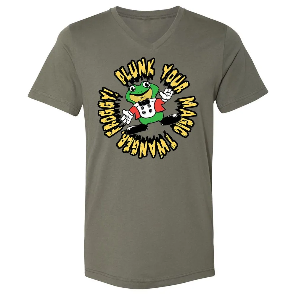 Unisex V-Neck T-Shirt - YBYE8C6M - Military Green - 10