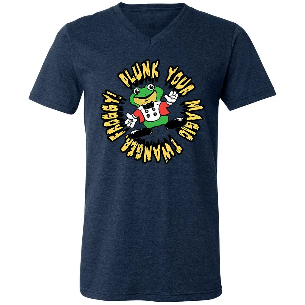 Unisex V-Neck T-Shirt - YBYE8C6M - Heather Navy - 15