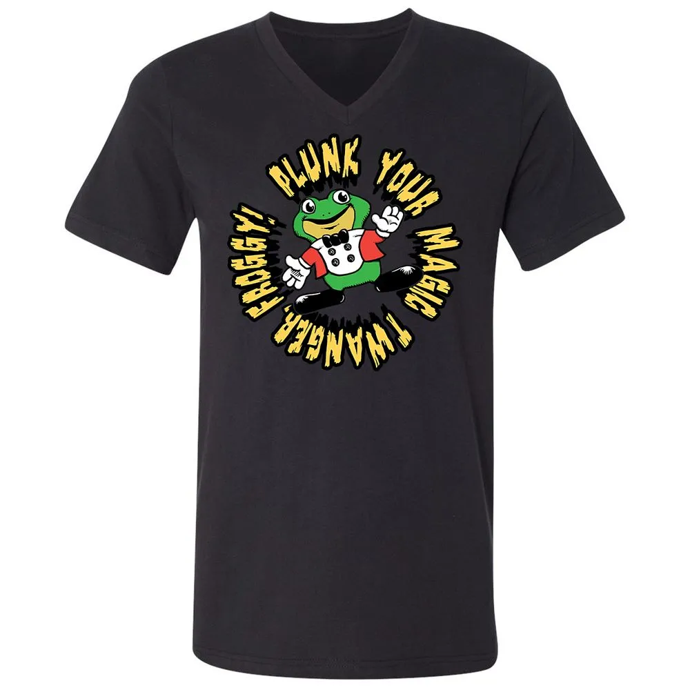 Unisex V-Neck T-Shirt - YBYE8C6M - Black - 16