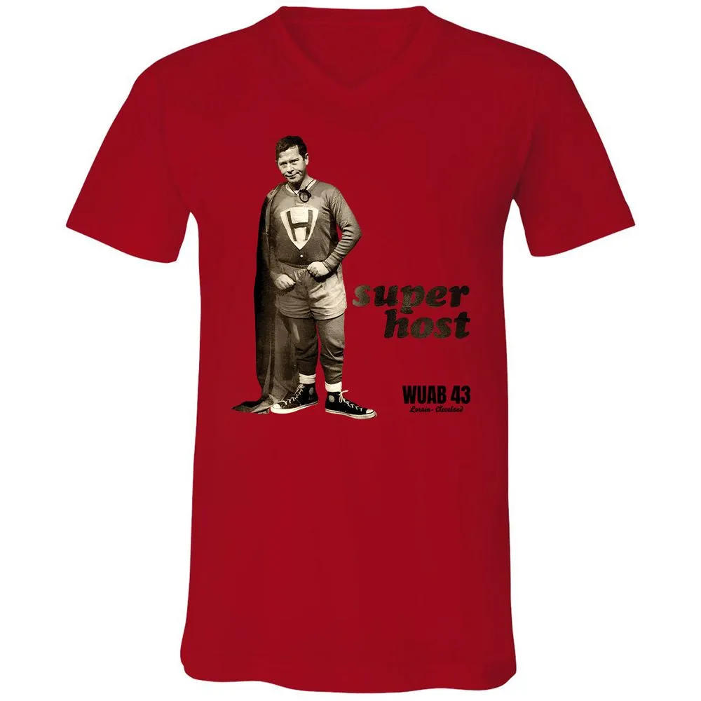 Unisex V-Neck T-Shirt - 6CX6GU6E - Red - 3