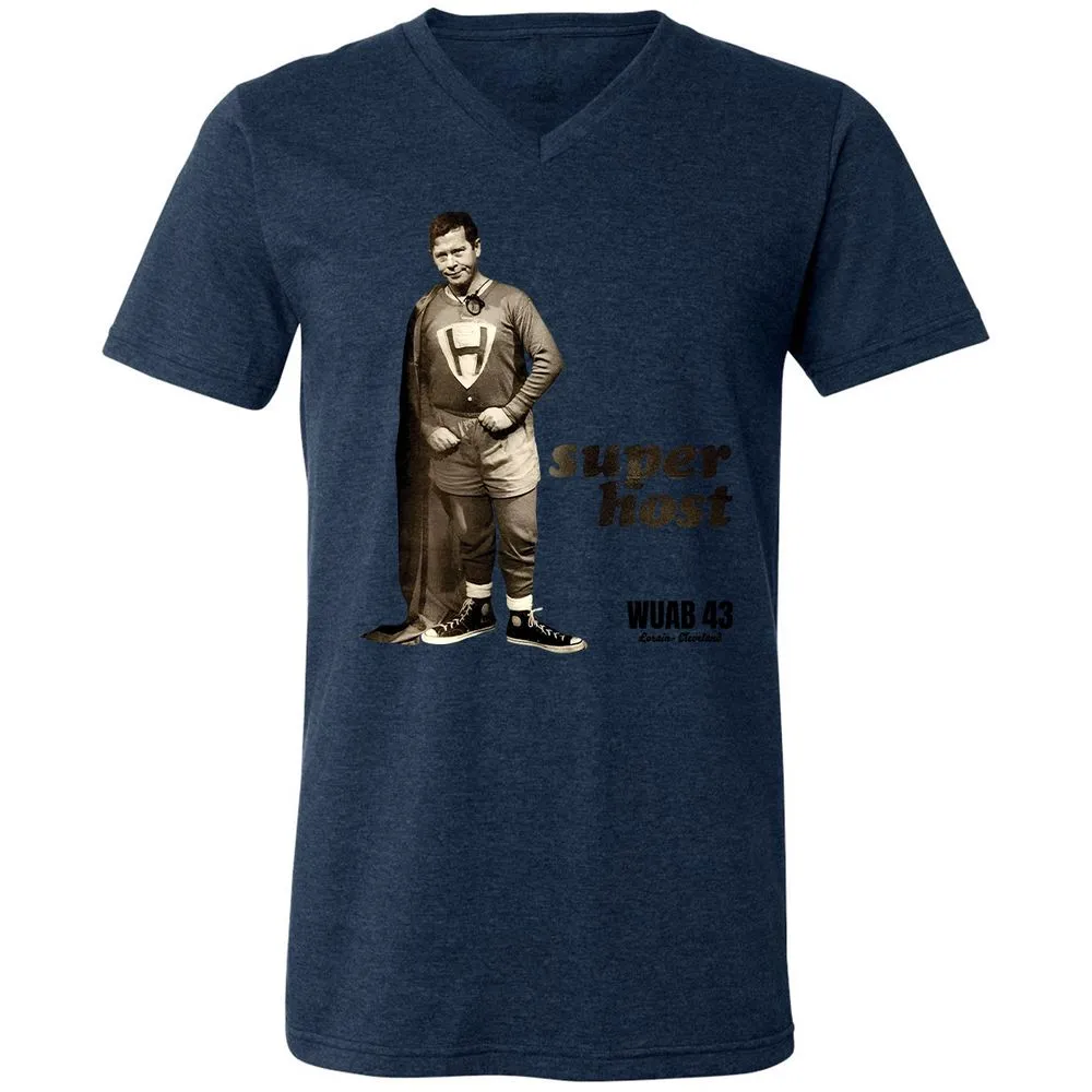 Unisex V-Neck T-Shirt - 6CX6GU6E - Heather Navy - 15