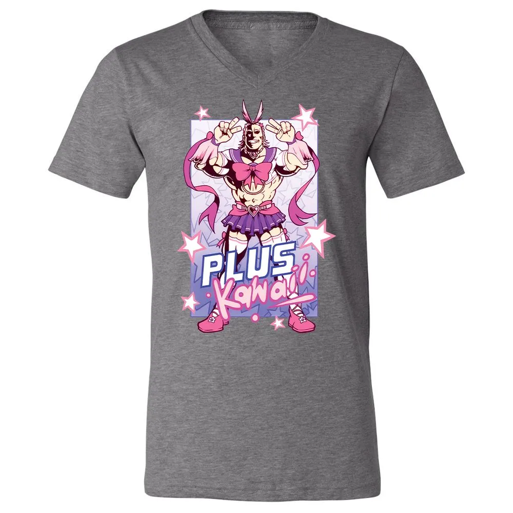 Unisex V-Neck T-Shirt - UUR5YS5W - Deep Heather - 13