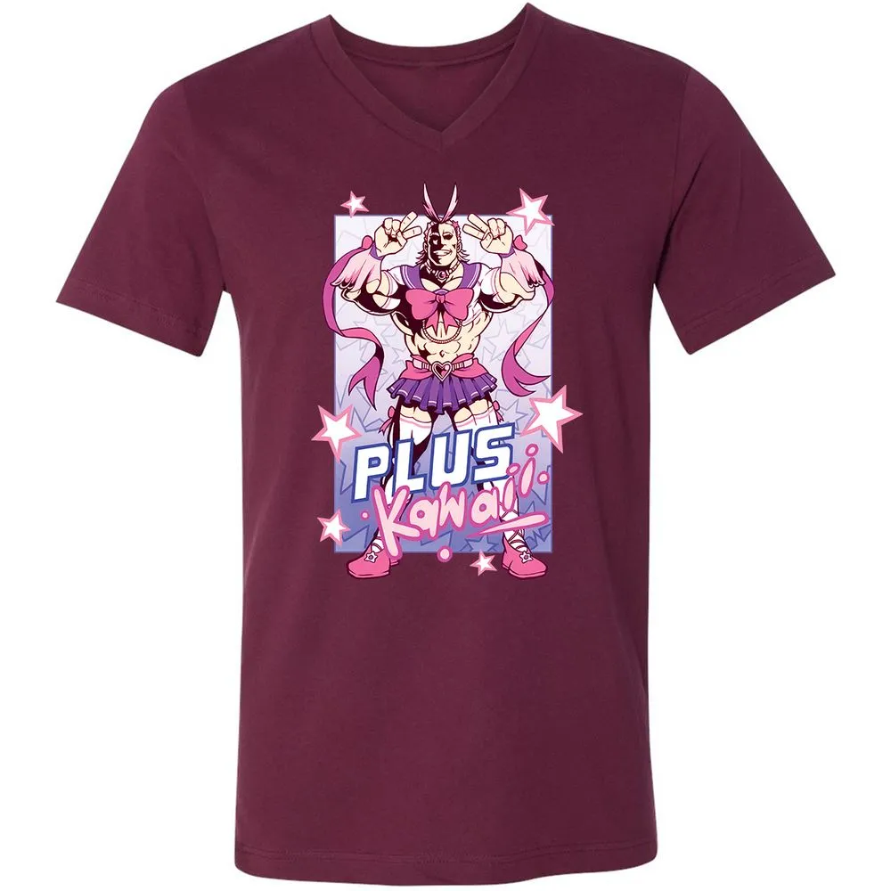 Unisex V-Neck T-Shirt - UUR5YS5W - Maroon - 6
