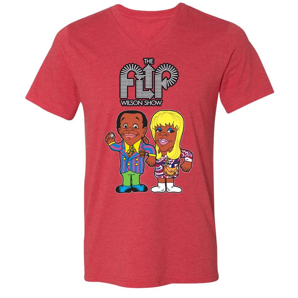 Unisex V-Neck T-Shirt - 7UZ1ZEGW - Heather Red - 5