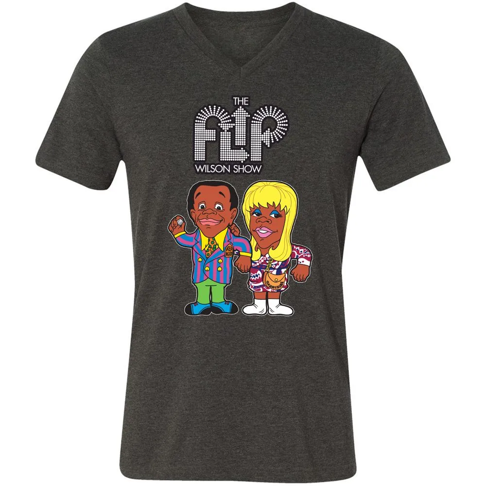 Unisex V-Neck T-Shirt - 7UZ1ZEGW - Dark Grey Heather - 8