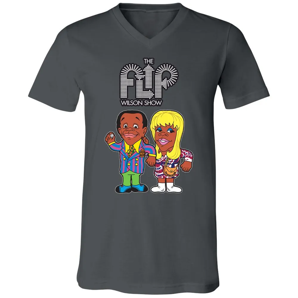 Unisex V-Neck T-Shirt - 7UZ1ZEGW - Asphalt - 12