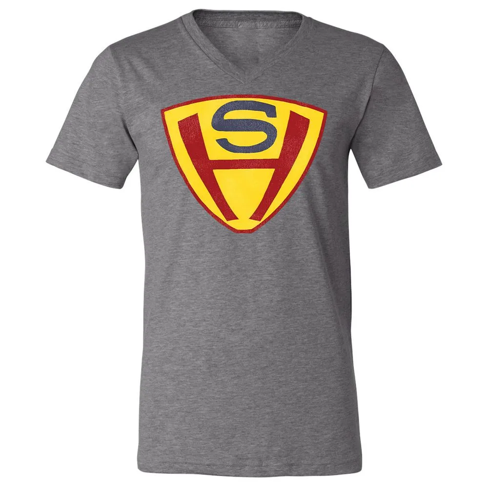 Unisex V-Neck T-Shirt - EDFF33LW - Deep Heather - 13
