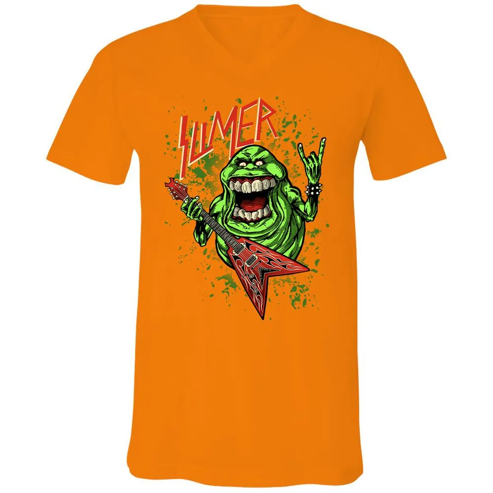 Unisex V-Neck T-Shirt - 2LWM6E55 - Orange - 11