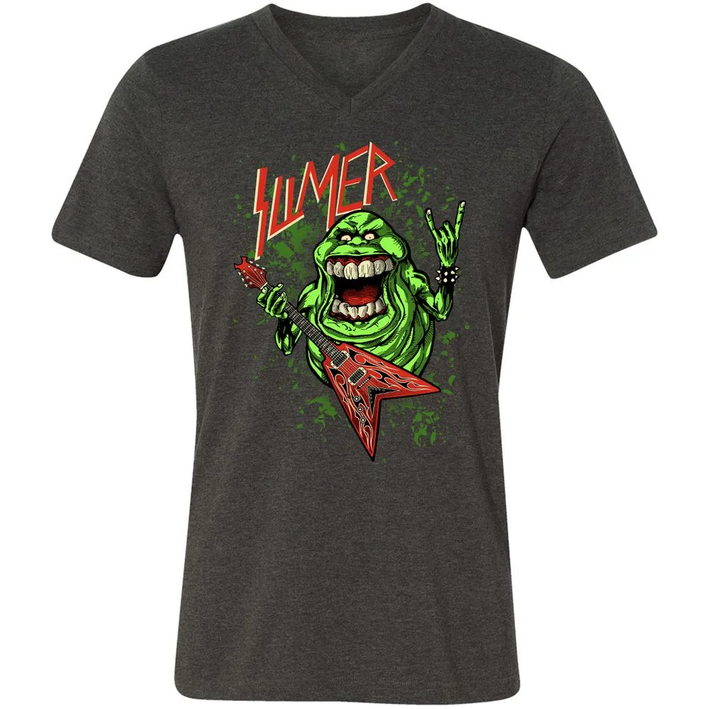 Unisex V-Neck T-Shirt - 2LWM6E55 - Dark Grey Heather - 8